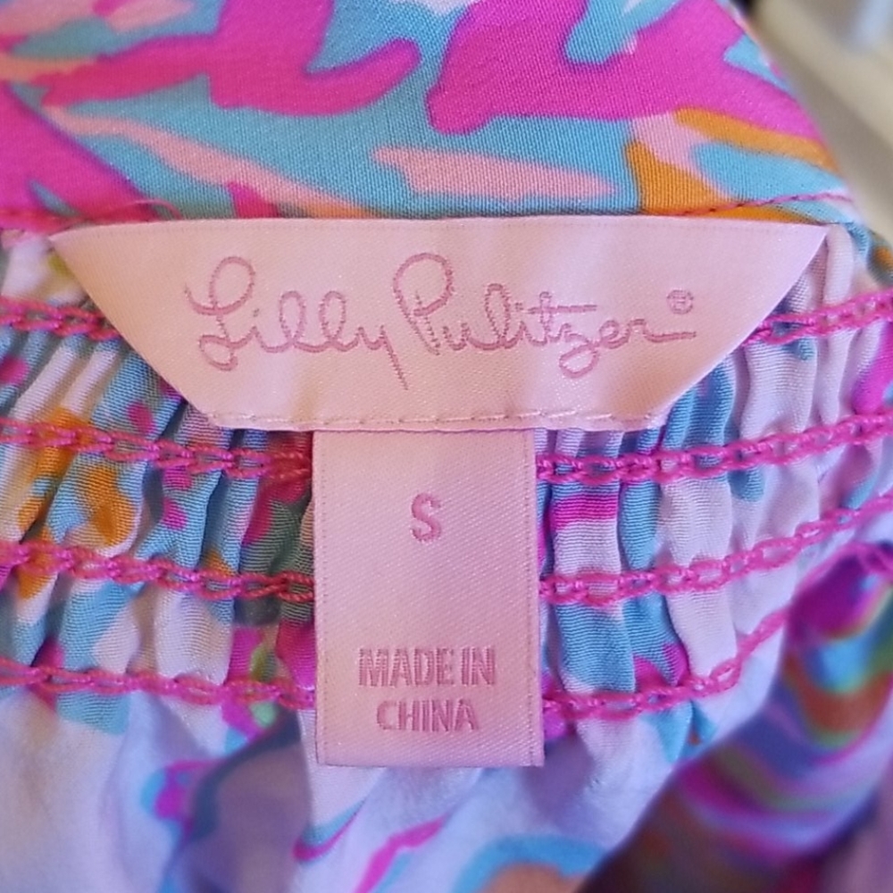 LILLY PULITZER tropical silk shirt - Picture 5 of 6